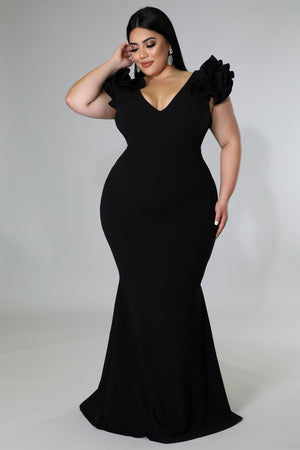 Meagan Goodie Black Maxi Dress