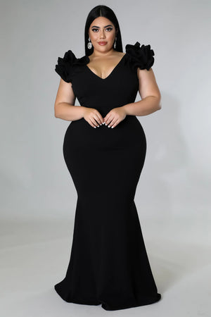 Meagan Goodie Black Maxi Dress