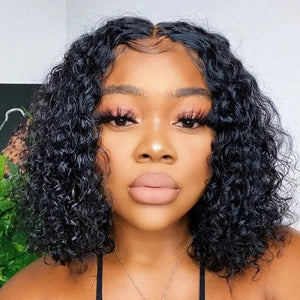 Curly Virgin Lace Closure Wig